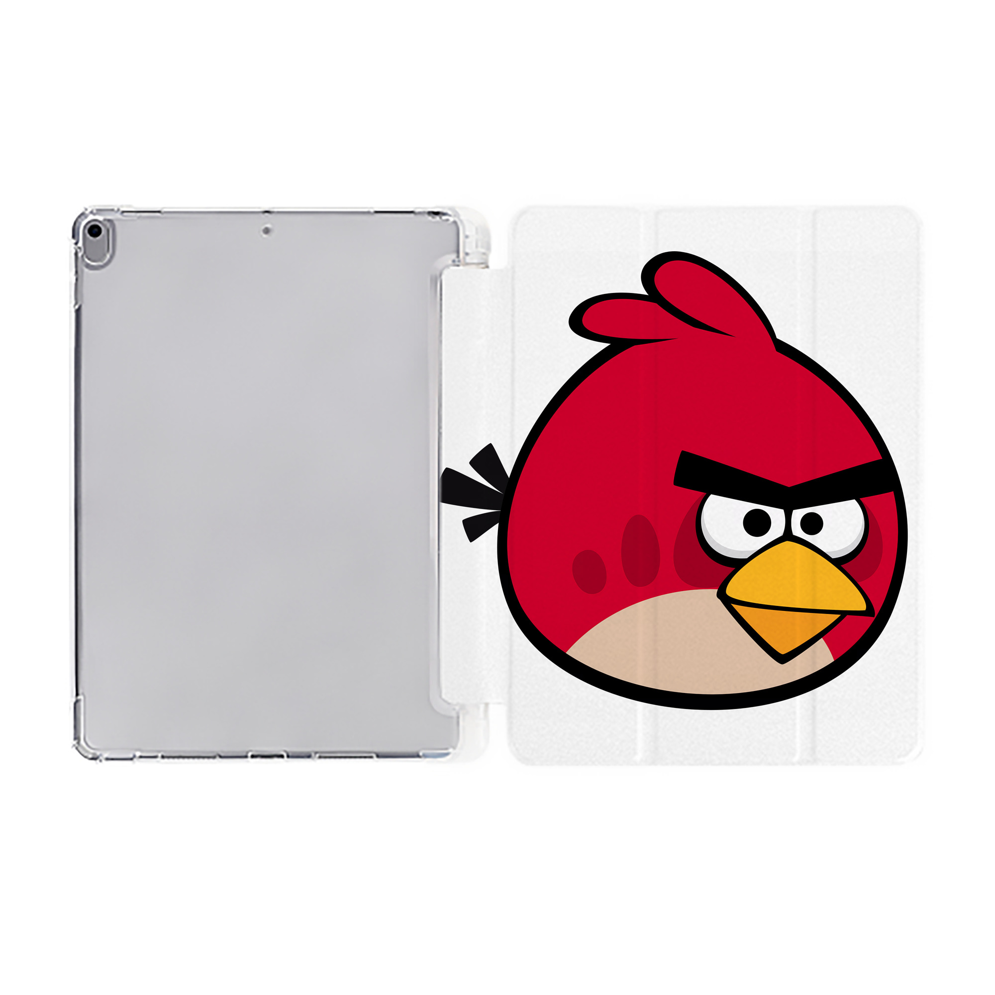 （画像用） Angry Birds アングリーバード IPad ケース ペン収納付き 三つ折りスタンド PUレザー×シリコン 対応機種9.5/10.5/10.9インチ